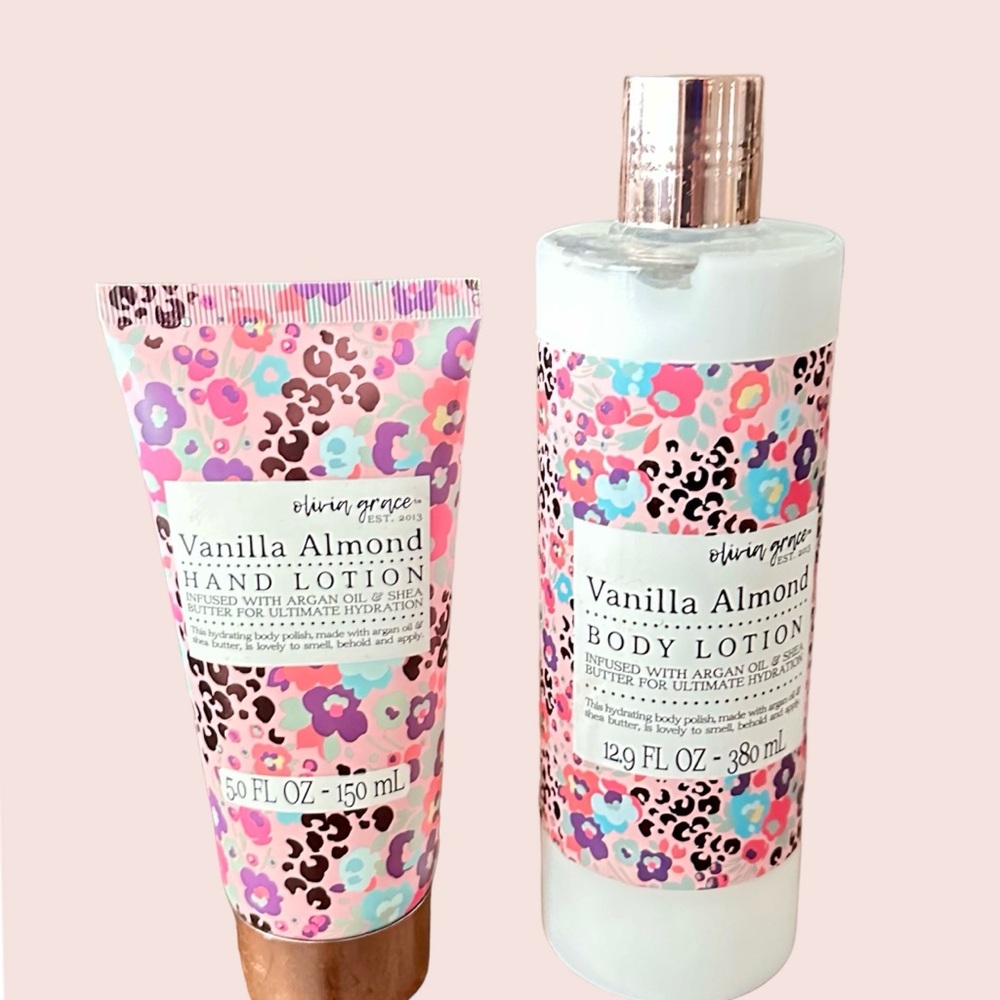 EUC! OLIVIA GRACE VANILLA ALMOND LOTION SET